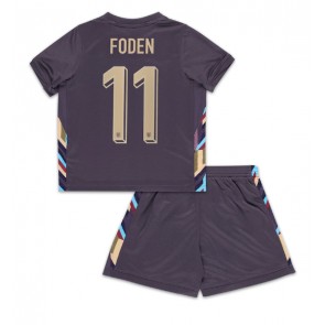 Anglie Phil Foden #11 Dětské Venkovní dres komplet ME 2024 Krátký Rukáv (+ trenýrky)